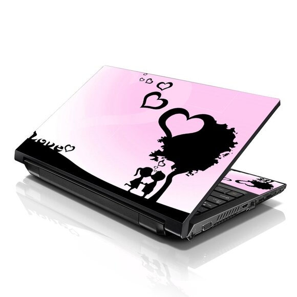 LSS 15.6 & 17.3 Inches Laptop Notebook Skin Sticker Decal - Love Night Heart - Picture 1 of 2